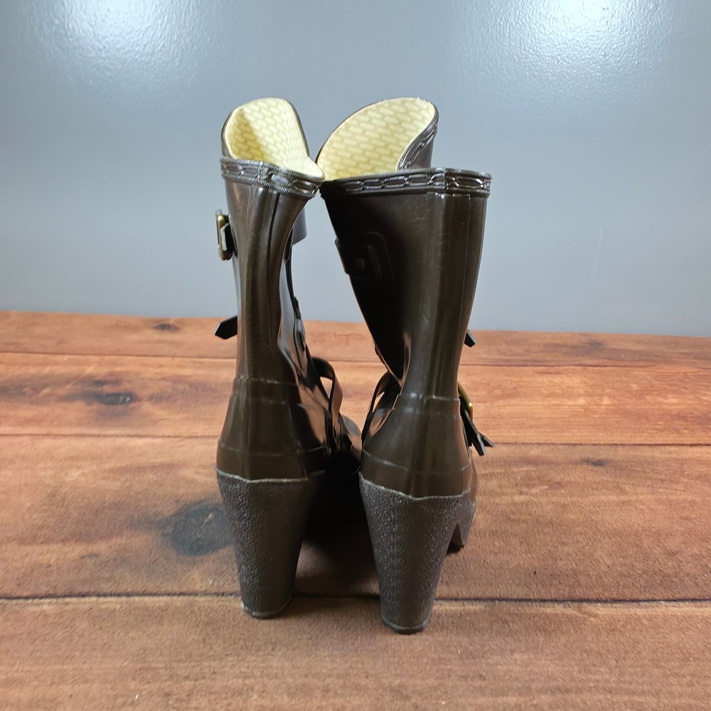 RARE COLLECTOR Hunter Georgie Wellies High Heel Rain Boots SIZE 8 - Picture 4 of 10